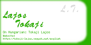 lajos tokaji business card